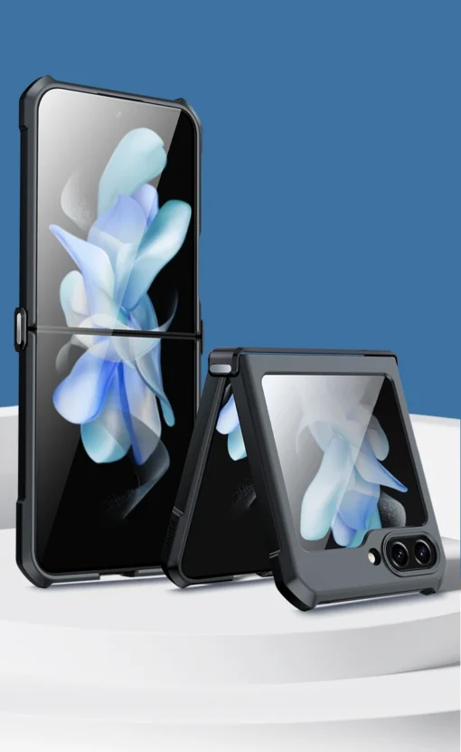 Xundd For Samsung Galaxy Z Flip 5 Case Airbags Hinge Shockproof Transparent Cover - Image 3