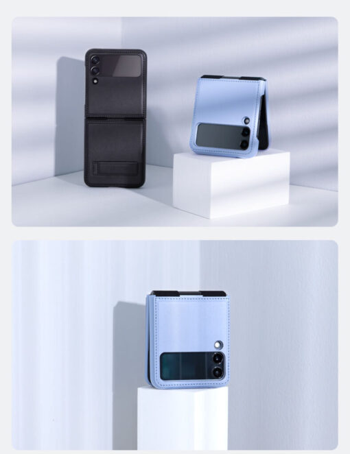 Nillkin Qin Plain Leather + Cloth case for Samsung Galaxy Z Flip3 5G (Z Flip 3 5G) - Image 3