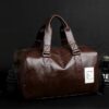 Unisex Travel Soft Leather Duffle Bag
