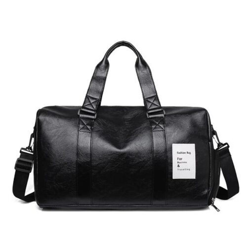 Unisex Travel Soft Leather Duffle Bag - Image 3