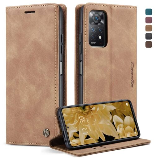 Redmi Note 11 Pro CaseMe Leather Flip Cover - Image 2
