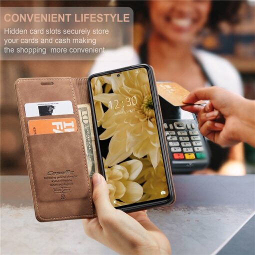 CaseMe Retro Matte Soft Flip Leather Wallet Case For Redmi Note Series - Image 3