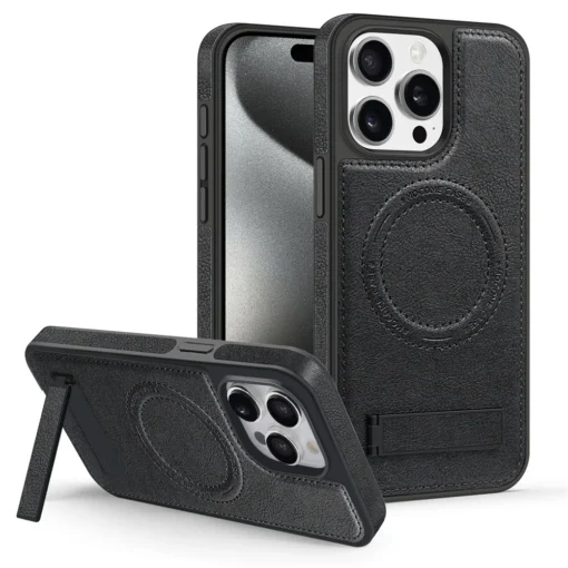 Luxury Magnetic Back Cover Wireless Charging Leather  Case For iPhone 13 14 15 16 ProMax Series - Image 5