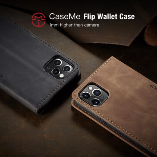 iPhone 11 Series Caseme Leather Flip Cover - Image 3