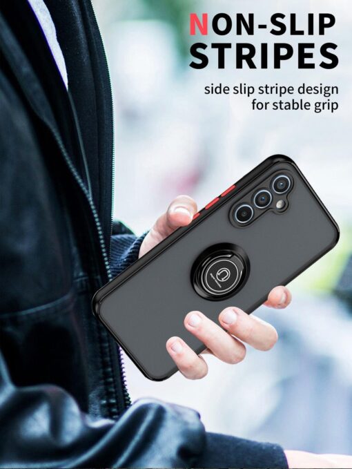 Samsung Galaxy A25/A35/A55 Shockproof Frosted Matte Case With Ring Holder - Image 12