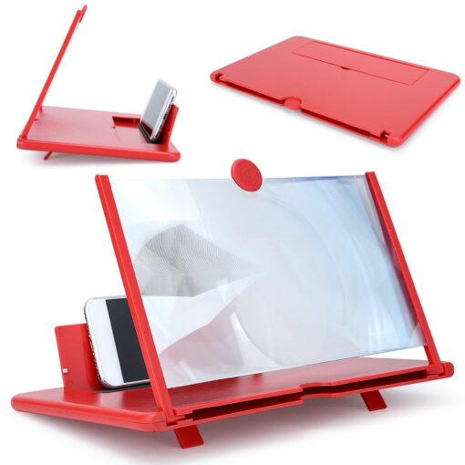 3D HD Phone Foldable Stand Screen Holder 12" Screen Amplifier - Image 5