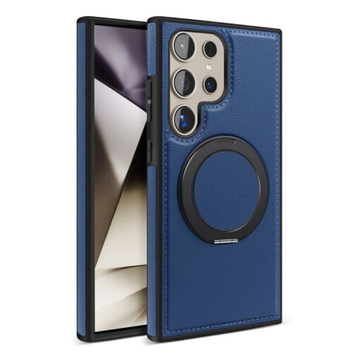 Samsung Galaxy S22 S23 S24 S25 Ultra Series Magsafe Leather 360° Adjustable Ring Shockproof Protective Slim Stand Case - Image 19