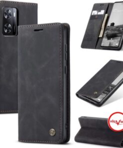 CaseMe Oppo A74/A95 & A57/A77  Retro Matte Soft Flip Leather Wallet Case