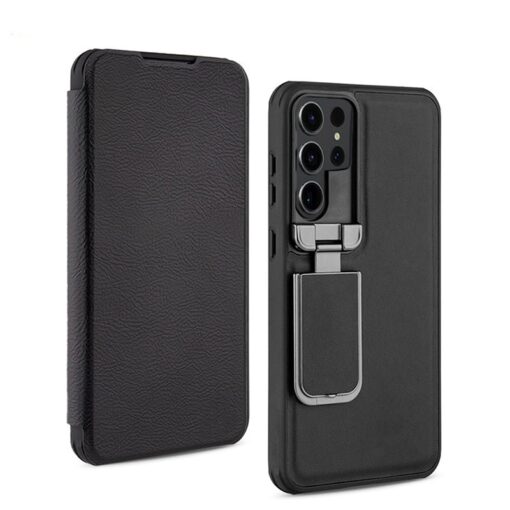Piblue 360 Premium Leather Flip Case with Camera Protection for Samsung S23/S24/S25 Ultra Series - Image 3
