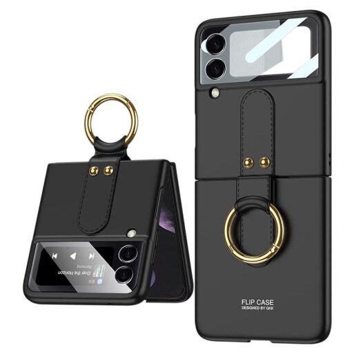 Samsung Galaxy Z Flip3/4 5G Case Ultra Thin Matte PC Protective Cover With Ring - Image 9