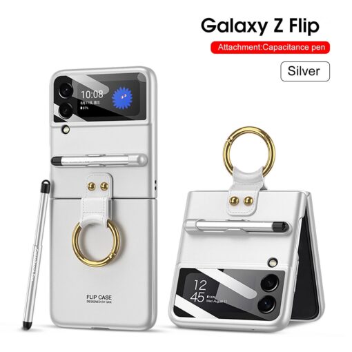 GKK Original Phone Case with Capacitance Pen Cover for SAMSUNG GALAXY FLIP 3/4 5G SERIES - Image 12