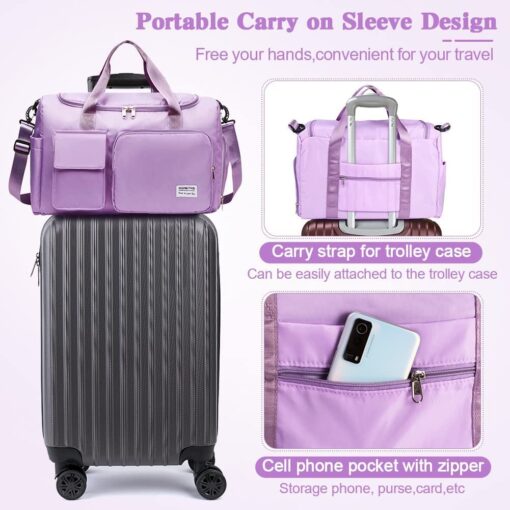 Travel Duffel Bags Sports Bag, purple, Big Capacity - Image 6
