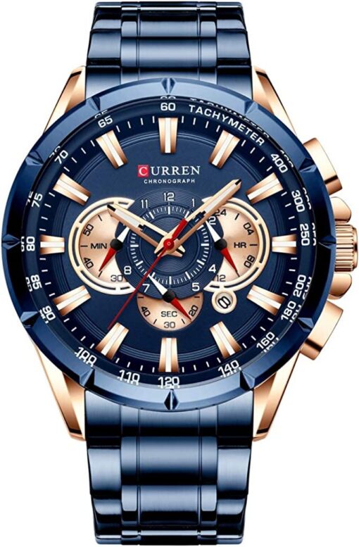 Wrist Watch Men Waterproof Chronograph Military Army Stainless Steel Male Clock Man Sport Watches - Image 7