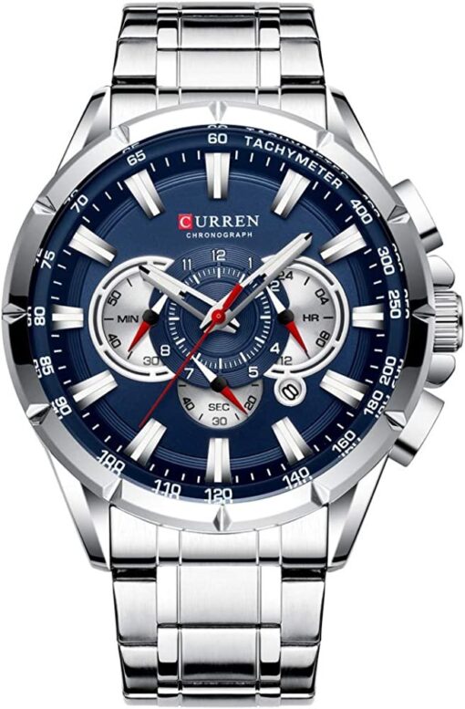 Wrist Watch Men Waterproof Chronograph Military Army Stainless Steel Male Clock Man Sport Watches - Image 6