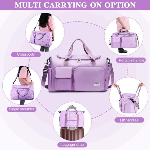 Travel Duffel Bags Sports Bag, purple, Big Capacity - Image 10