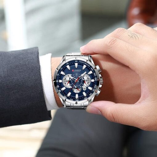 Wrist Watch Men Waterproof Chronograph Military Army Stainless Steel Male Clock Man Sport Watches - Image 10
