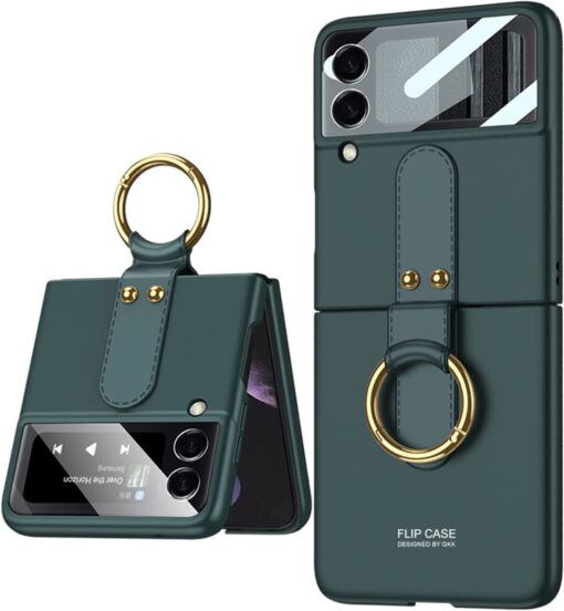 Samsung Galaxy Z Flip3/4 5G Case Ultra Thin Matte PC Protective Cover With Ring - Image 15