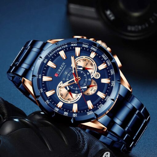 Wrist Watch Men Waterproof Chronograph Military Army Stainless Steel Male Clock Man Sport Watches - Image 16