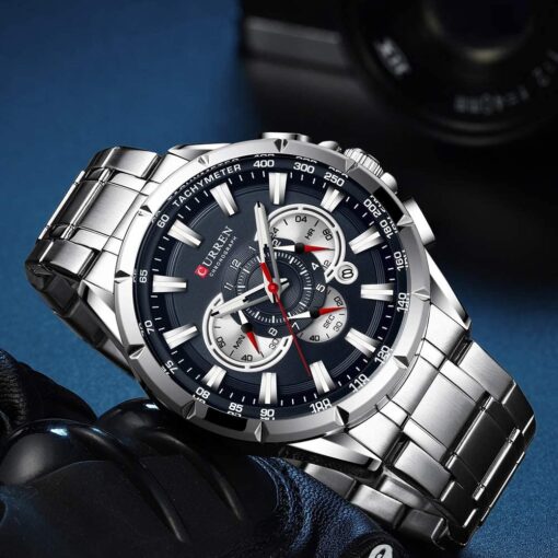 Wrist Watch Men Waterproof Chronograph Military Army Stainless Steel Male Clock Man Sport Watches - Image 14