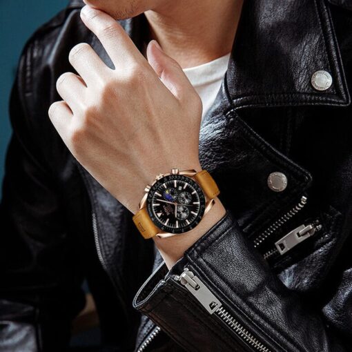 Mens Watches Chronograph Stainless Steel Waterproof Date Analog Quartz Business Fashion Wrist Watches for Men - Image 12