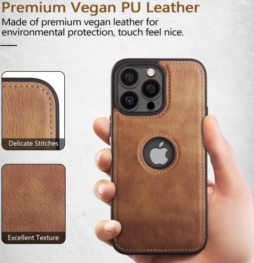 iPhone 13/14 Series PU Leather Shockproof Business Style Mobile Phone Case - Image 12