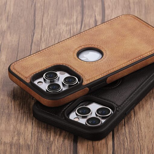 iPhone 13/14 Series PU Leather Shockproof Business Style Mobile Phone Case - Image 5