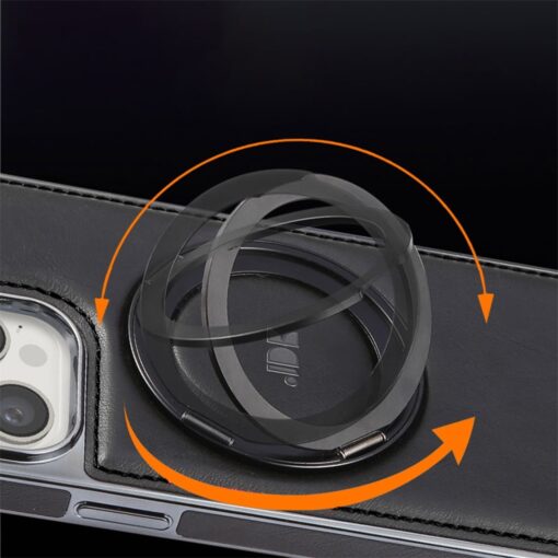 Fun-Casery Magnetic Kickstand Shockproof Leather Case for IPHONE 16/15/14 PRO MAX SERIES - Image 6