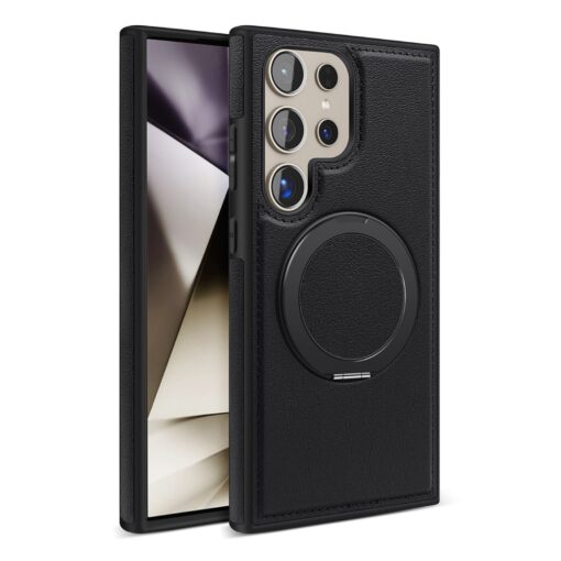 Samsung Galaxy S22 S23 S24 S25 Ultra Series Magsafe Leather 360° Adjustable Ring Shockproof Protective Slim Stand Case - Image 18
