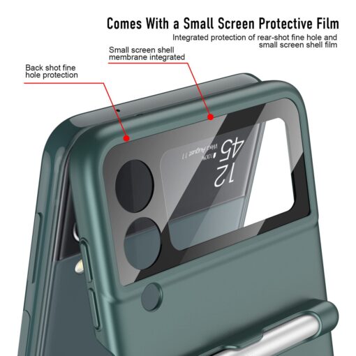 GKK Original Phone Case with Capacitance Pen Cover for SAMSUNG GALAXY FLIP 3/4 5G SERIES - Image 6