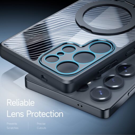 AIMO Mag Series MagSafe Back Cover with Folding Stand for Samsung S24/S25 Ultra - Image 4