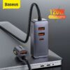 Premium Baseus 120W 4.0 Fast Charging Four Port Car Charger