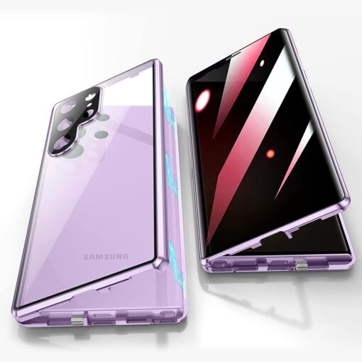 Magnetic Double Sided Clear Tempered Glass Full Protective Case for Samsung Galaxy S Series - Image 8