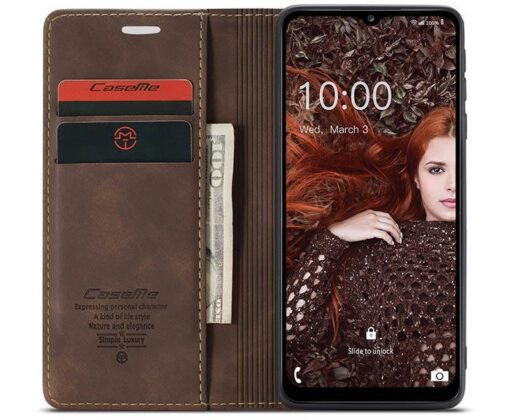 CaseMe Leather Flip Cover for Samsung Galaxy A22 - Image 5