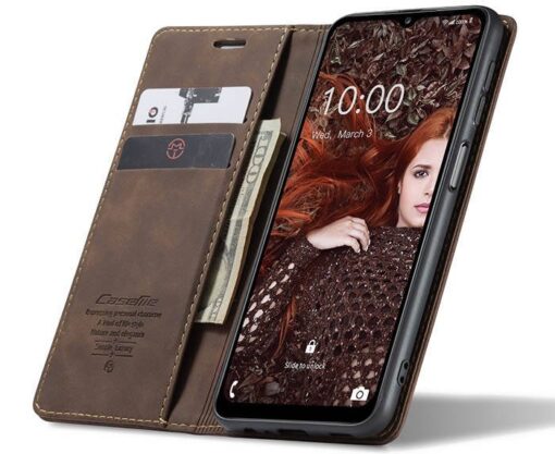 CaseMe Leather Flip Cover for Samsung Galaxy A22 - Image 6