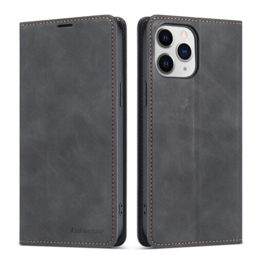 Fornwenw Genuine Leather Flip Cover for iPhone 12 Series - Image 2