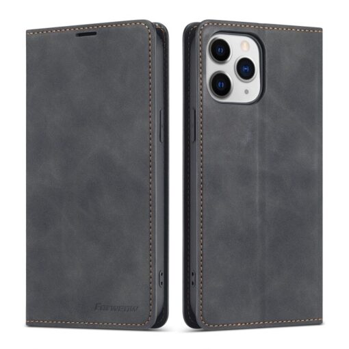 Fornwenw Genuine Leather Flip Cover for iPhone 12 Series - Image 2