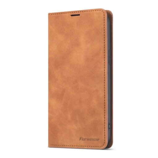 Fornwenw Genuine Leather Flip Cover for iPhone 12 Series - Image 4