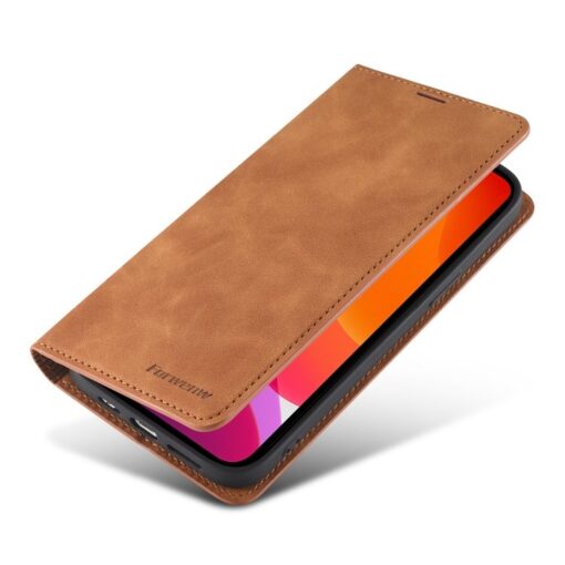 Fornwenw Genuine Leather Flip Cover for iPhone 12 Series - Image 6