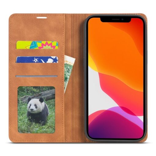 Fornwenw Genuine Leather Flip Cover for iPhone 12 Series - Image 5