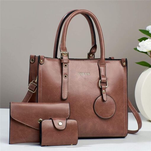 QUEEN 3 in 1 New Fashion Women Shoulder and Hand Bag - Image 14
