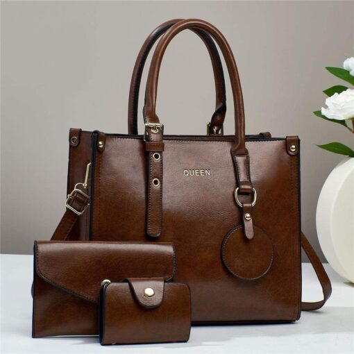 QUEEN 3 in 1 New Fashion Women Shoulder and Hand Bag