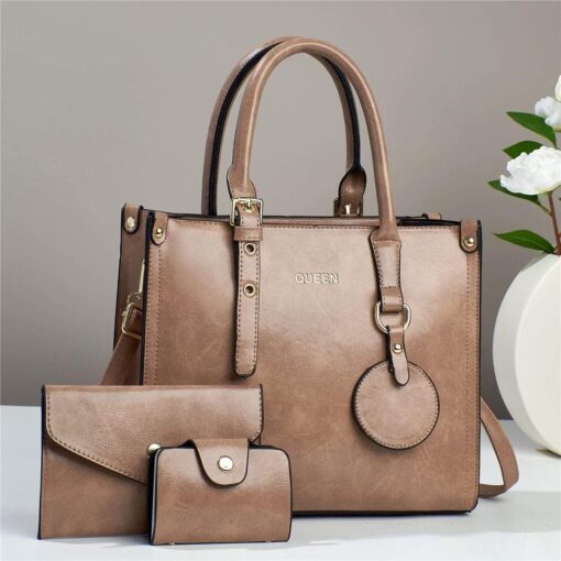 QUEEN 3 in 1 New Fashion Women Shoulder and Hand Bag - Image 10