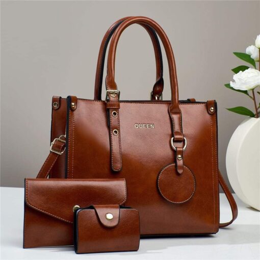 QUEEN 3 in 1 New Fashion Women Shoulder and Hand Bag - Image 9