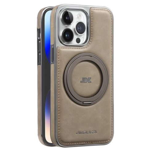 Fun-Casery Magnetic Kickstand Shockproof Leather Case for IPHONE 16/15/14 PRO MAX SERIES - Image 8