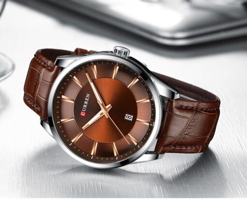 CURREN Quartz Watches for Men Leather Strap Male Wristwatches - Image 3