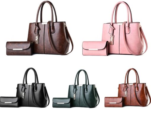 Cocifer Fashion Designer 2-in-1 Premium Quality Tote Ladies Handbag Set - Image 13