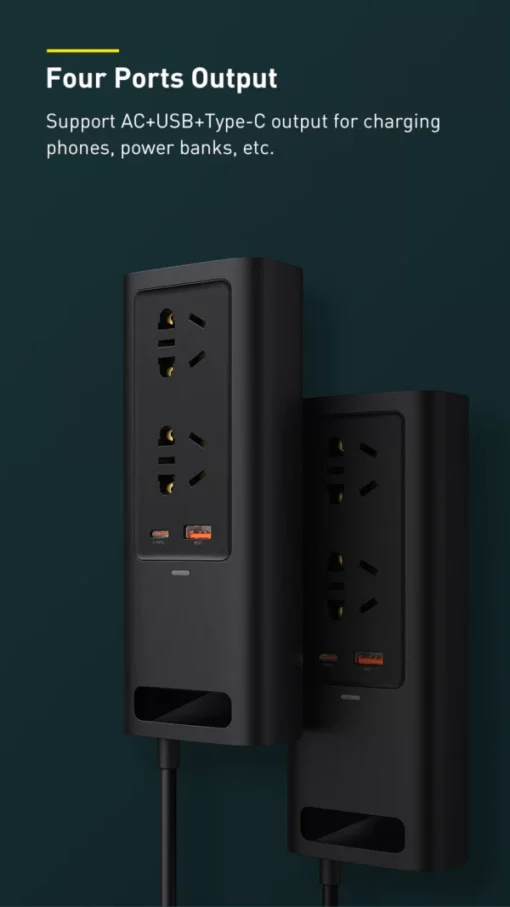 Baseus Power Inverter DC 12V to AC 220V 150W Dual Port Fast Charging Car Power Station - Image 8