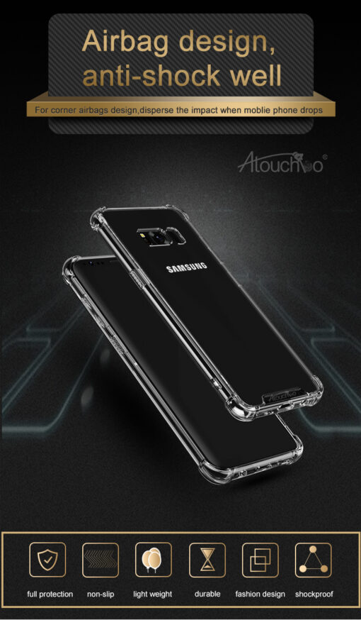 Samsung Galaxy S8, S9 & S10 Series Premium Antiburst Clear Armor Shockproof Case - Image 3