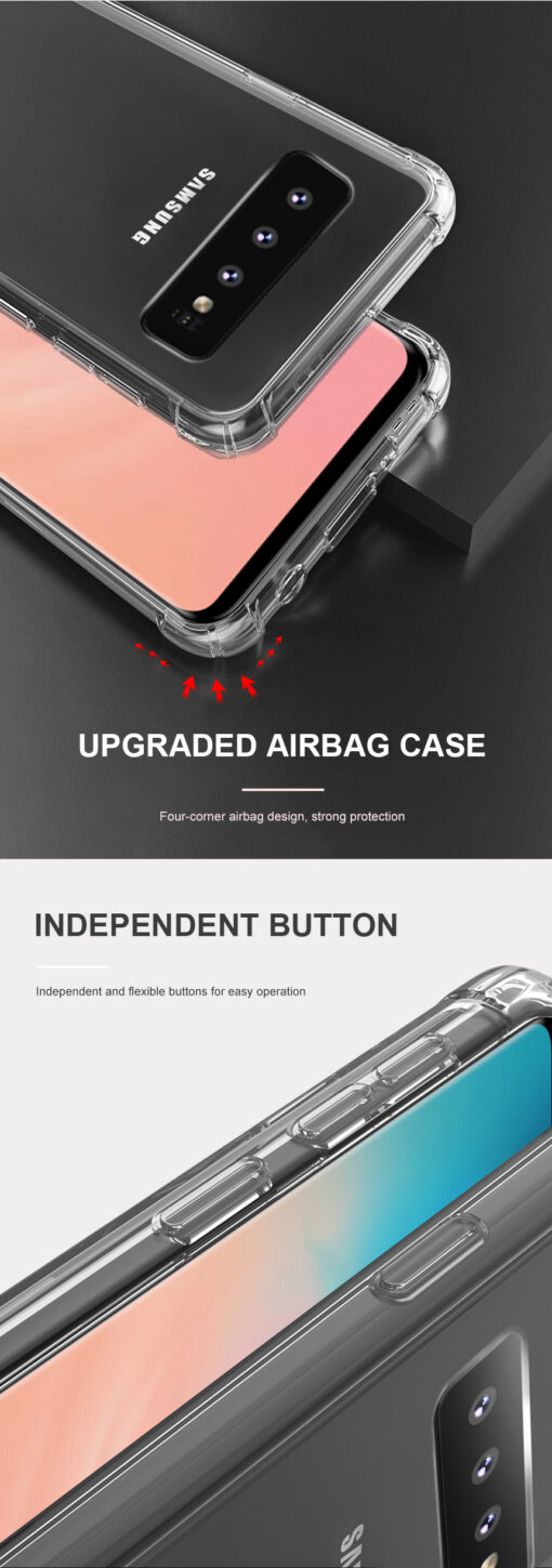 Samsung Galaxy S8, S9 & S10 Series Premium Antiburst Clear Armor Shockproof Case - Image 13