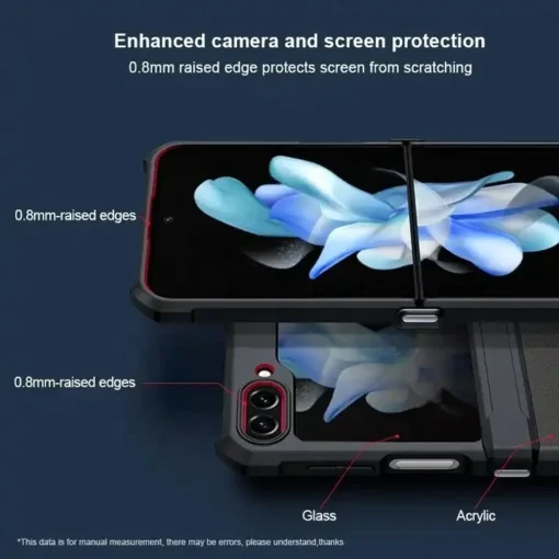 Xundd For Samsung Galaxy Z Flip 5 Case Airbags Hinge Shockproof Transparent Cover - Image 2